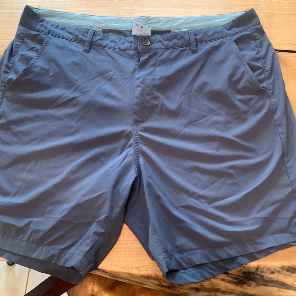 Mens free fly hybrid shorts 38” navy blue